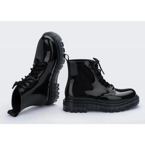 Melissa Unisex Adult Black Classic Jelly Coturno Combat Style Boots Size 5 NIB